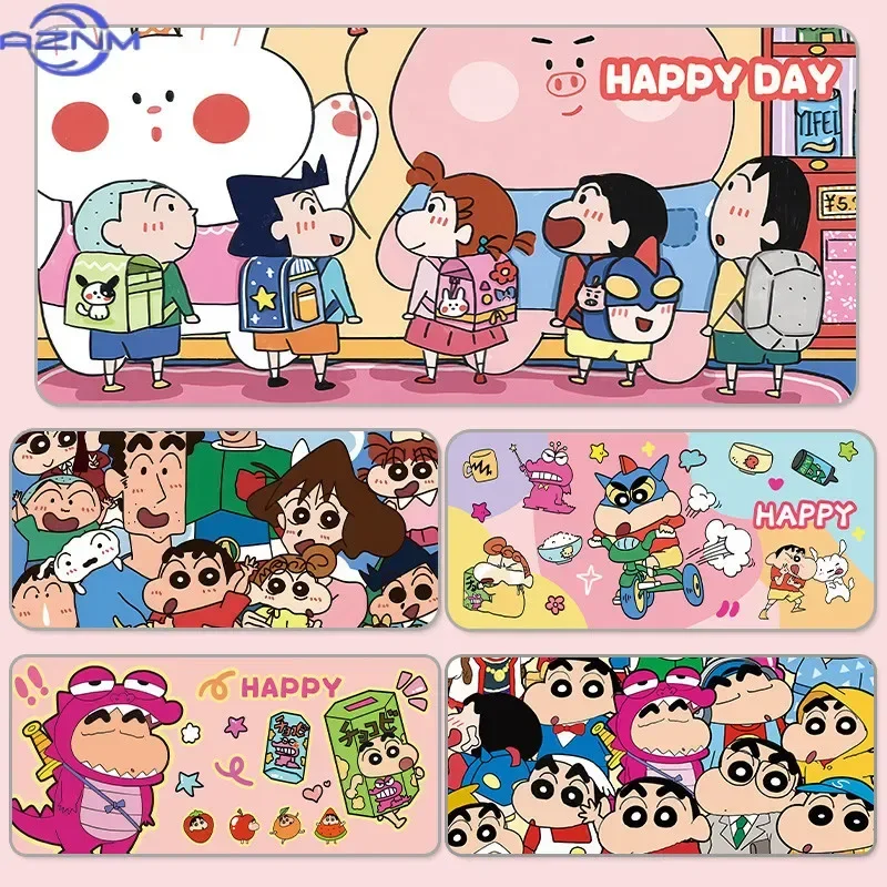 Colorful Cute Cartoon Character Group Mouse Pad, Rubber Non-Slip Base, Smooth Surface for Gaming and Office Desktop Computer Use