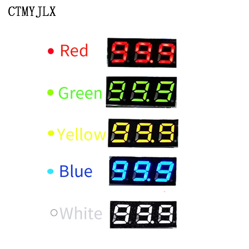10PCS Digital Mini Digital Voltmeter 0.28 Inch 0-100V Digital Voltmeter Gauge Tester LED Display Panel Voltmeter DIY Kit
