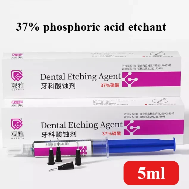 

Dental Acid Etching Gel 37% Phosphoric Etchant Gel Light Cure Agent Bonding Dentist Adhesive Material 5ML/Syringe