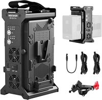 NEEWER V Mount Battery Charger For SmallRig NEEWER PS099E VB99,Dual Channel with 100W PD USB C Fast Charging, Metal Charger