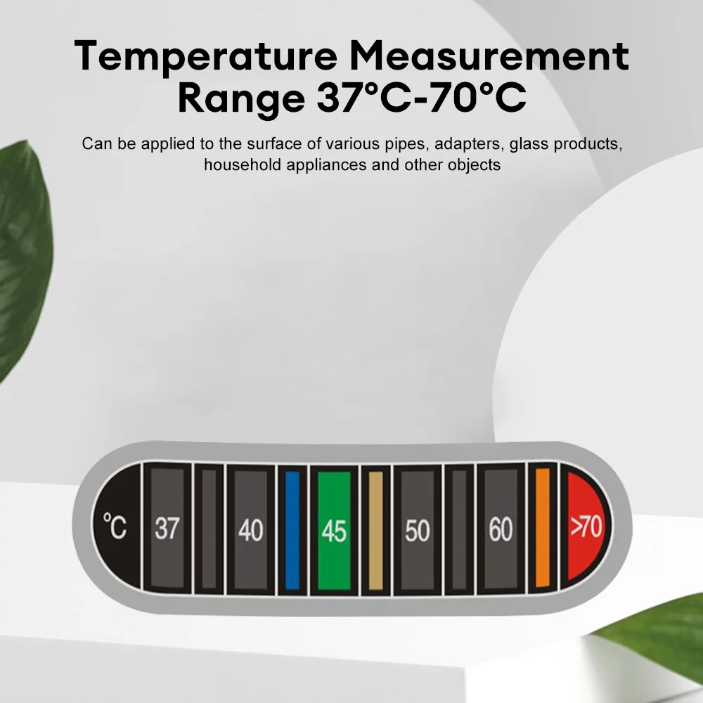 Portable Water Coffee Discoloration Thermometer 0℃-70℃ Cup Kettle Temperature Tester Waterproof Sticker For Home Kitchen