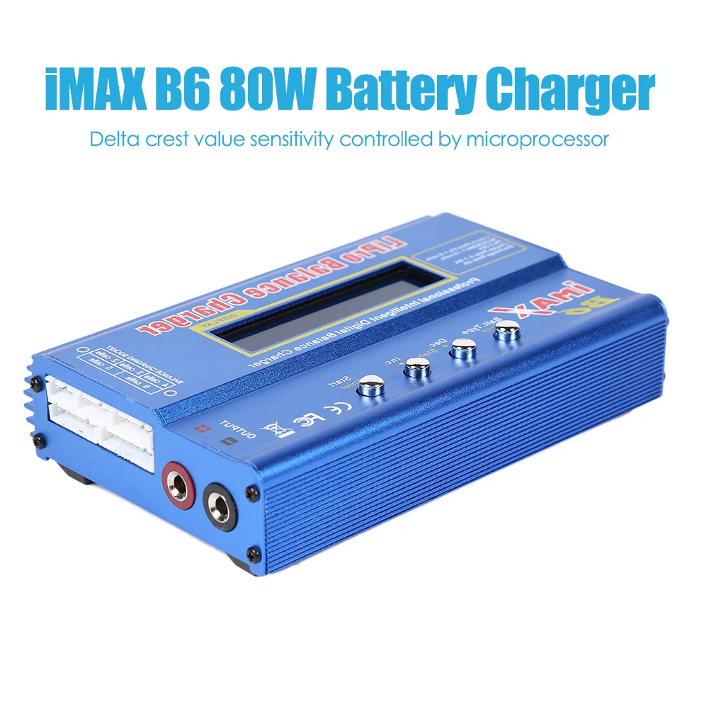 50/80W Balance Charger 15V 6A Adapter Balance Discharger Digital Battery Pack Charger for Lion LiPo NiMH NiCd LiFe Pb RC Battery