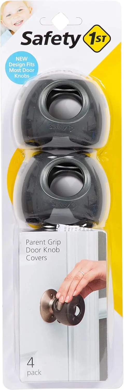 

Door Knob Covers for Child Safety, 4 Pack Grey/Charcoal, Easy to Install and Use