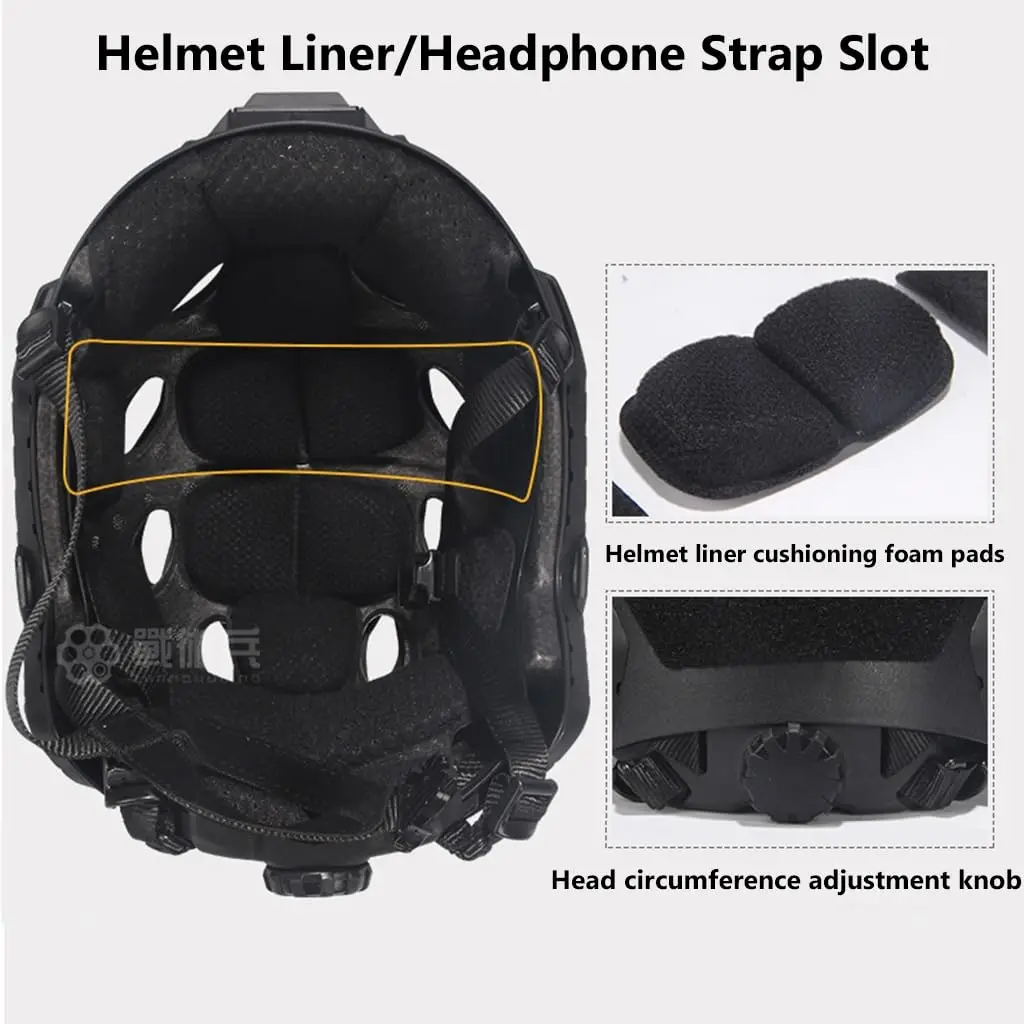 Airsoft Helmet Set, Tactical Helmet with Airsoft Mask, Shooting Pickup Noise Canceling Headset, Paintball Goggles and NVG Model