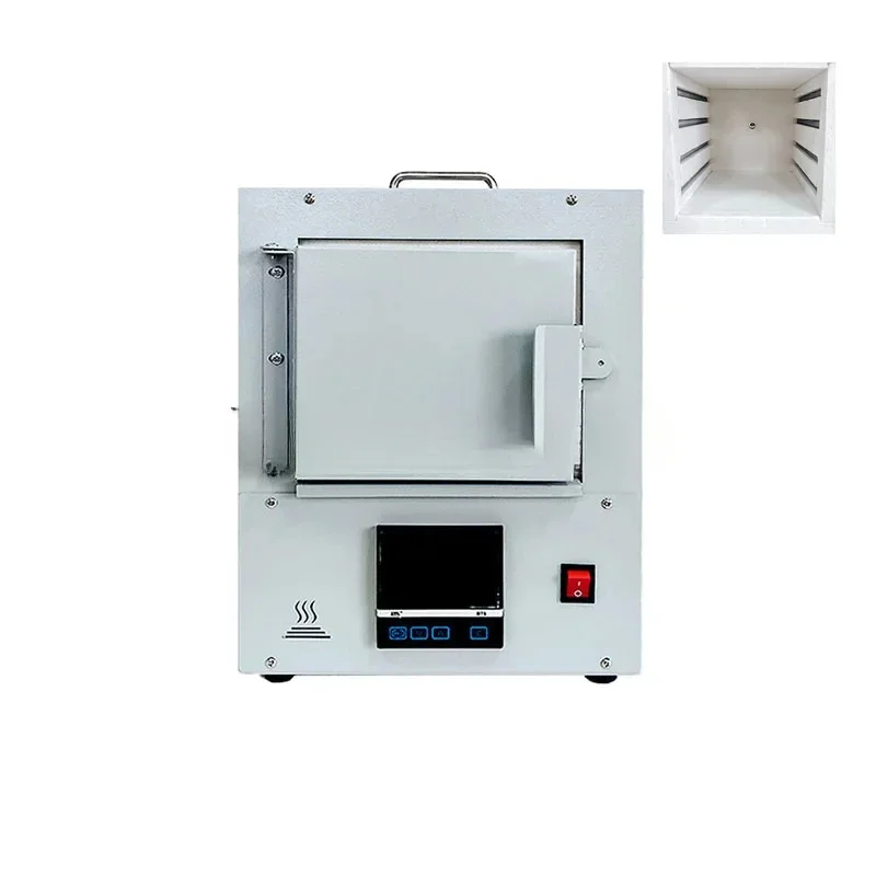 Small Dental Burnout 2KW Enclosed Ceramic Fiber Muffle Furnace Laboratory 1100℃