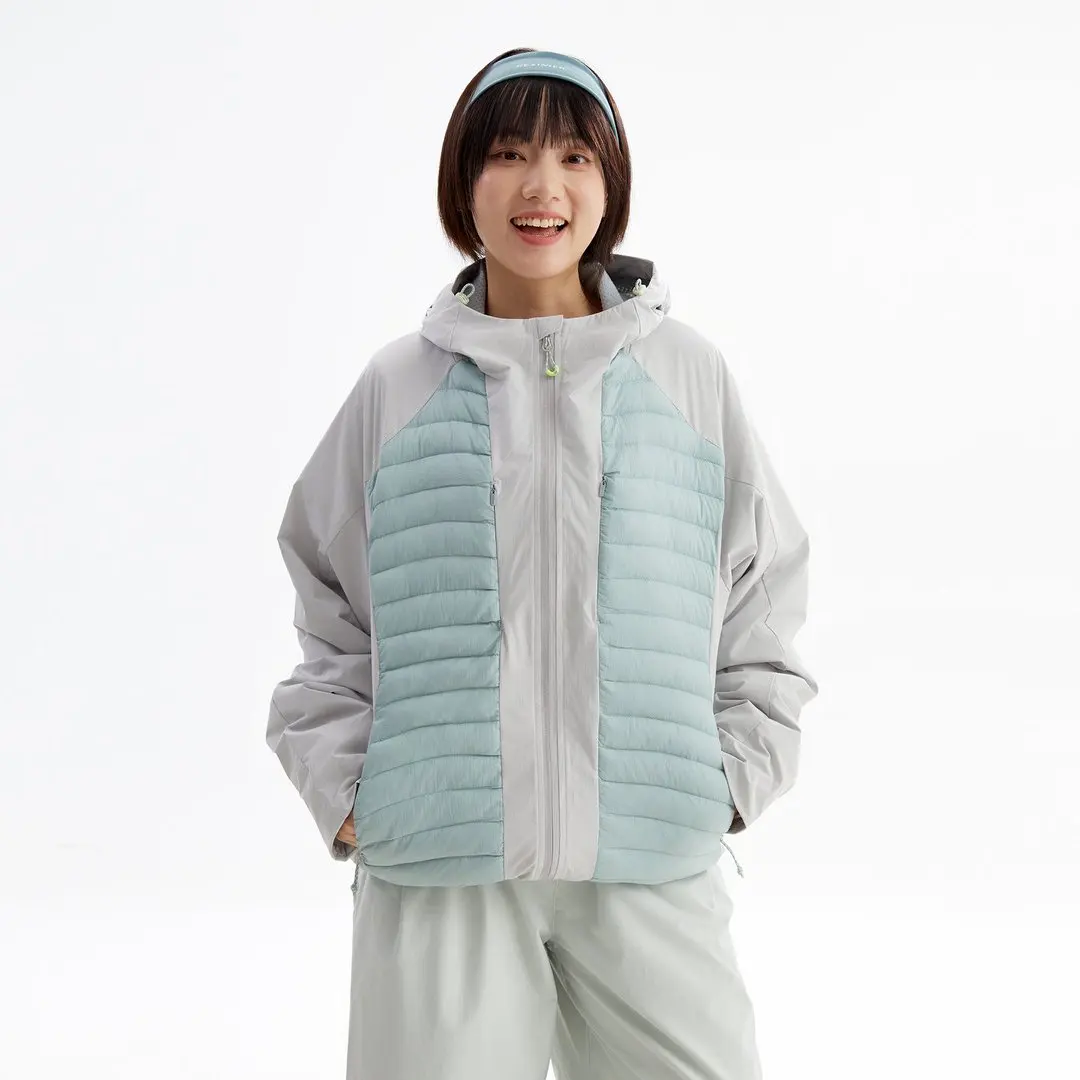 Men Winter Outdoor Waterproof Quilted Cotton Hooded Parkas Jacket Women Fashion Streetwear Loose Casual Hiking Warm Jacket Coat