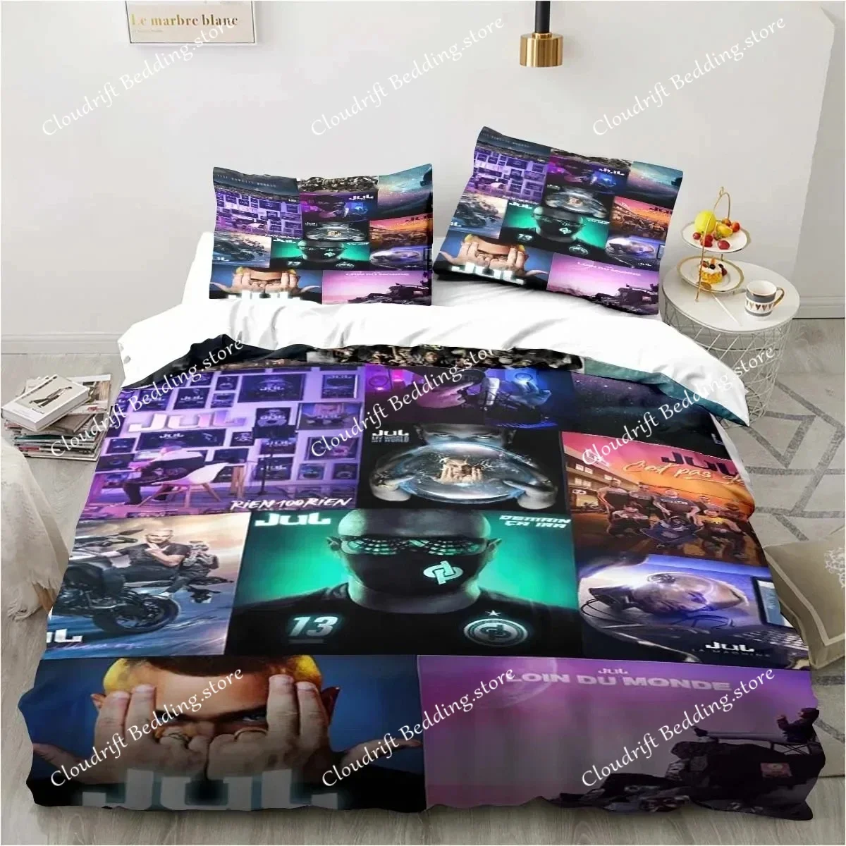 

JuL C'est Pas Des Lol Bedding Set Three-Piece Duvet Cover Set Single Double Bed Set Adult Boys Bedroom Bed Cover Pillow Case