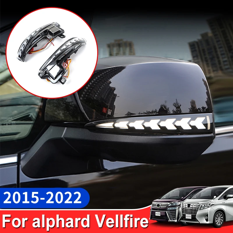 

For Toyota Alphard Vellfire 30 Series 2015-2022 2021 Exterior Upgrade Accessories Rearview Mirror Dynamic lamp LED Turn Signal