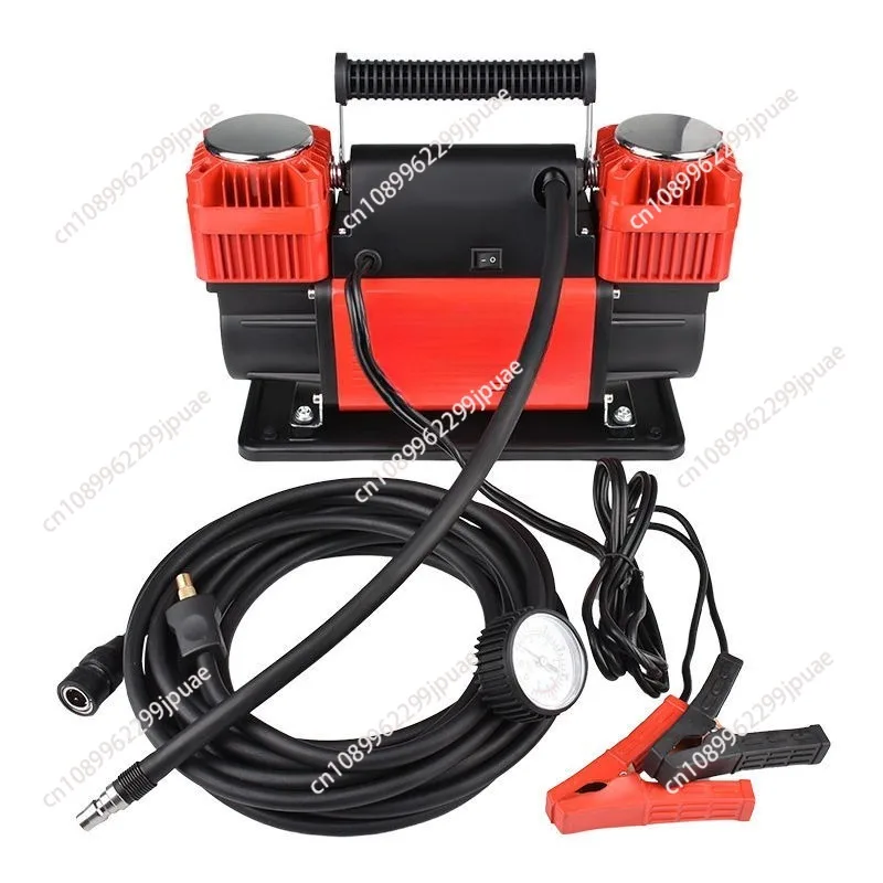 Car Tire Inflator Pump Heavy  Double Metal Cylinders Fast Inflating Air Compressor Pump for Cars
