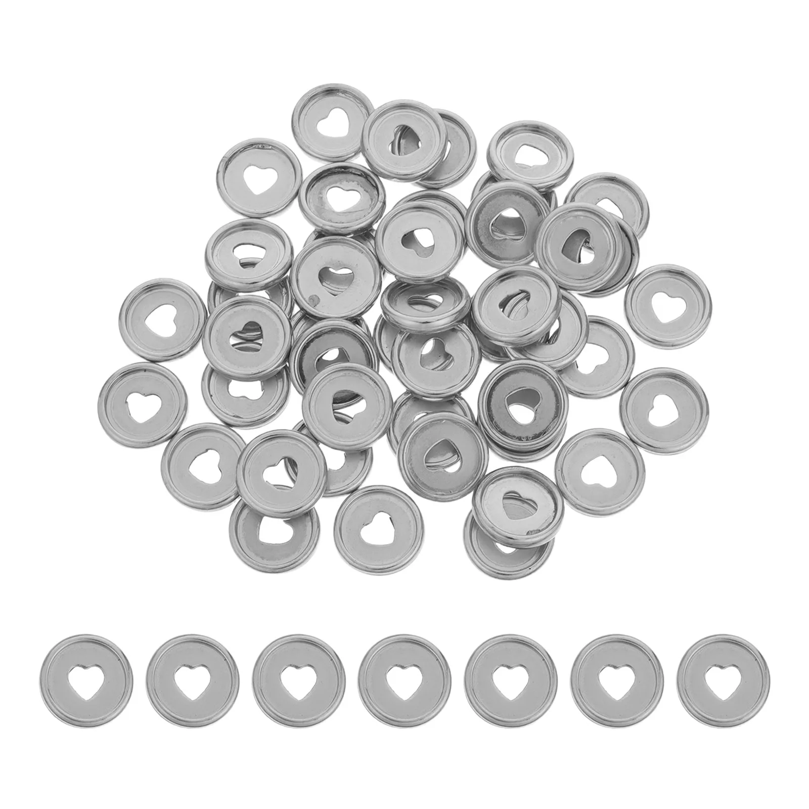 

50Pcs Heart-Shaped Binder Rings for Discbound Notebook - Secure Loose-Leaf Binding Discs Expansion Discs for Planners Binding