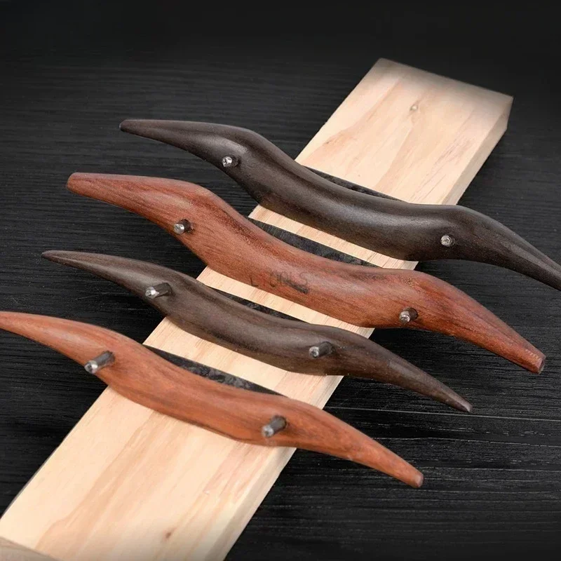 DMH-Mini Bird Planer Woodworking Bending Planer Wood DIY Trimming and Chamfering Steel Planing Tool Small Ebony Spokeshave Plane