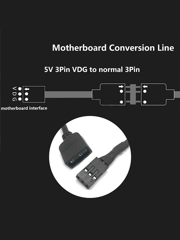 30/50 cm RGB 5 V VDG 3Pin Umwandlung Linie Motherboard SYNC Header Adapter Kabel für Gigabyte Zubehör