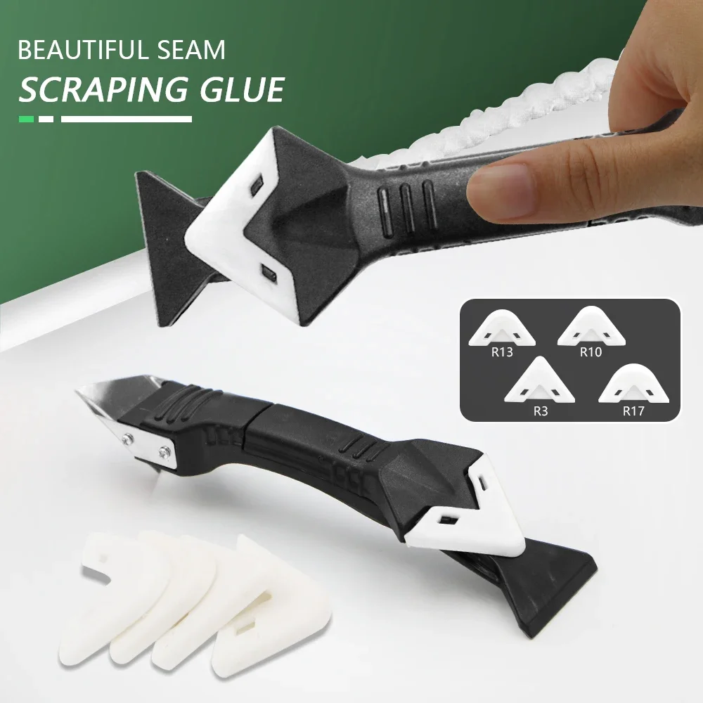 3 In1 Glass Glue Angle Scraper Caulking Silicone Tool Shovel Binder Rubber Shovel Gereedschap Remover Angle Seam Spatula