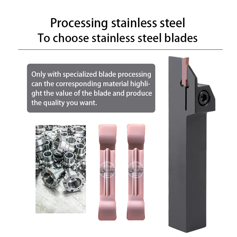 Imagem -04 - Grooving Blades Cnc Torno Carbide Inserções Metal Turning Cutters Mggn150 200 250 300 400 500 600 jm Alta Qualidade Aço Inoxidável
