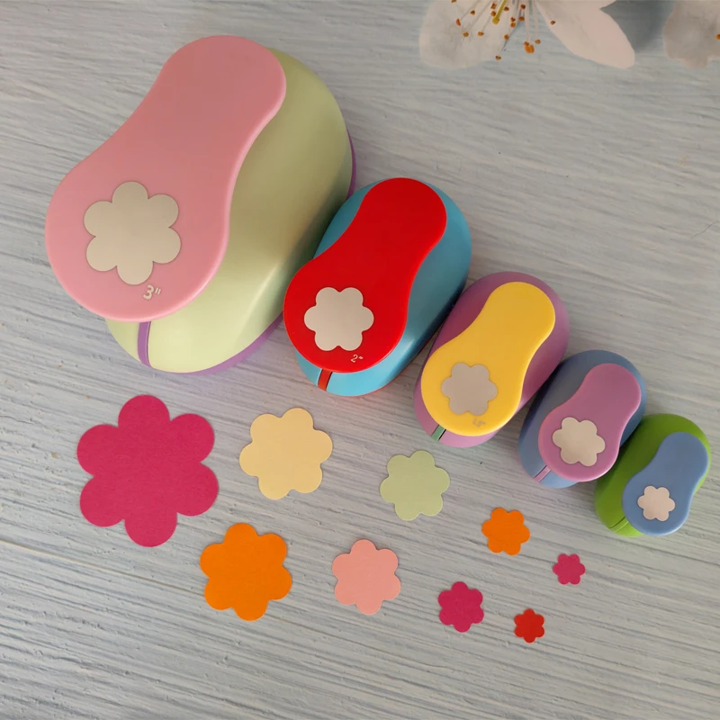 1pc Six Petal Craft Punch Scrapbooking School Paper Puncher EVA Hole Punch 7.5cm 4.7cm 3.5cm 2.4cm Flower Embossing