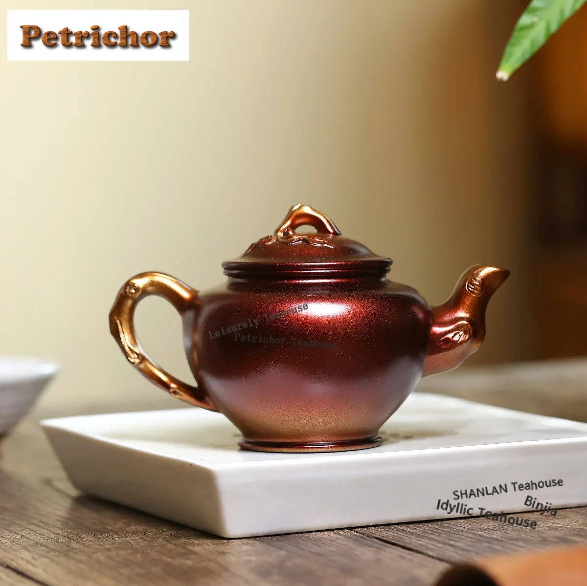 300ml Yixing Purple Clay Teapots Handmade Longevity Peach Pot Raw Ore Conch Roasting Mud Tea Soaking Kettle With Strainer Zisha