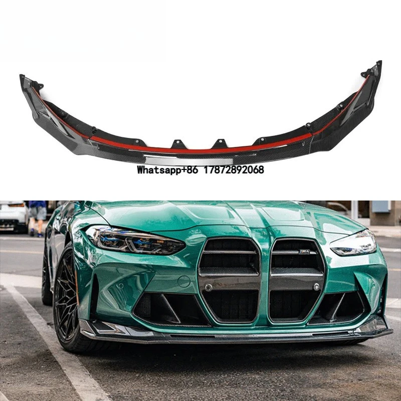 For  G8X G80 G81 M3 G82 G83 M4 Competition CS 2020-2026 Dry Carbon Fiber V1 Style Front Bumper Spoiler Chin Lip Splitter