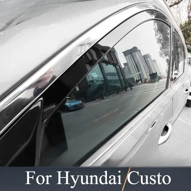 

For Hyundai Custo Refit PC Plastic Upper Window Frame Patch Upgrade Piano Black Window Trim Automobiles Interior Accessories