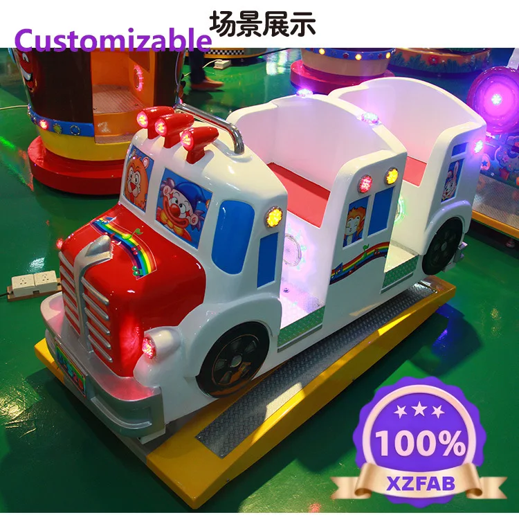 Factory Direct 2026 New fiberglass coin swing machine, children's entertainment equipment, electric rocker