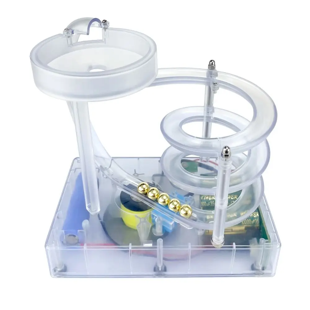 Inertial Kinetic Art Motion Automatic Metal Perpetual Marble Machine Rolling Balance Desk Ornament Infinite Jumping Table Toy