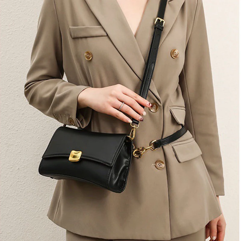 2026 Fashion Women's Handbag Versatile Crossbody Bags for Women Luxury Designer Small Square Bags High Quality Black Armpit Bag