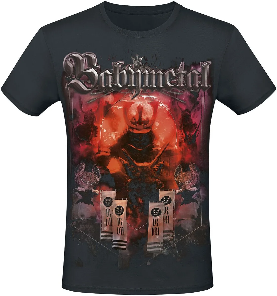BABYMETAL Pixel Chibi Tee, J-Metal T-Shirt with 8-Bit Band Art & Metal Resistance Logo, Babymetal Fan Merch
