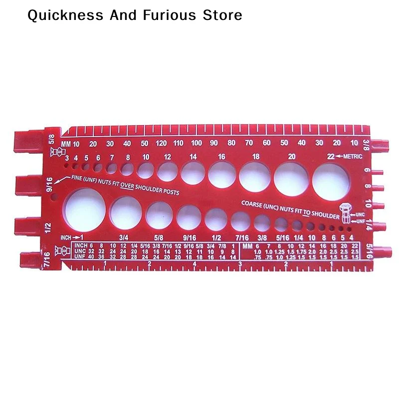 【TO】Multi Functional Inch Metric Quick Identification Nut Bolt Thread Check Gauge M3-M22 Protable Thread Measuring Tool