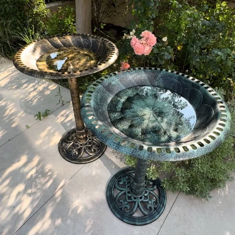 Outdoor Gardening Bird Bath Bath Simple Bird Feeder Bird Drinking Water Home Decoration Large Size
