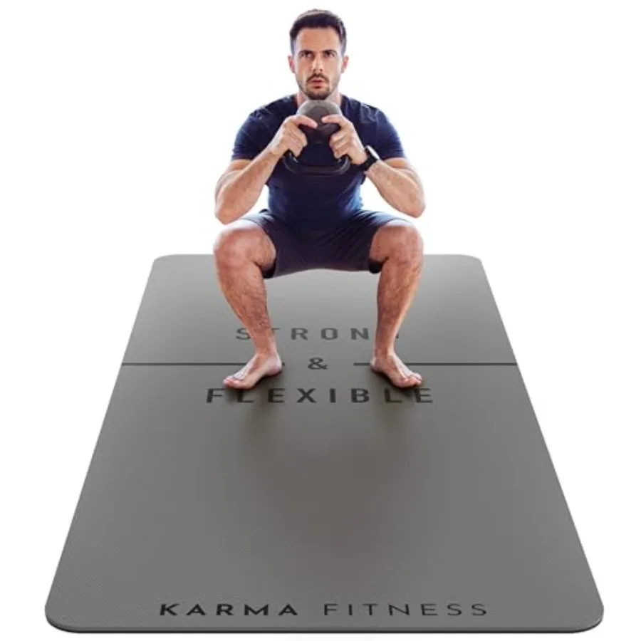 

Large Exercise Mat Extra Thick 10mm Workout Mat 72"x32" Non-Slip TPE Yoga Mat for Women and Men Pilates HIIT Fitness and Home G