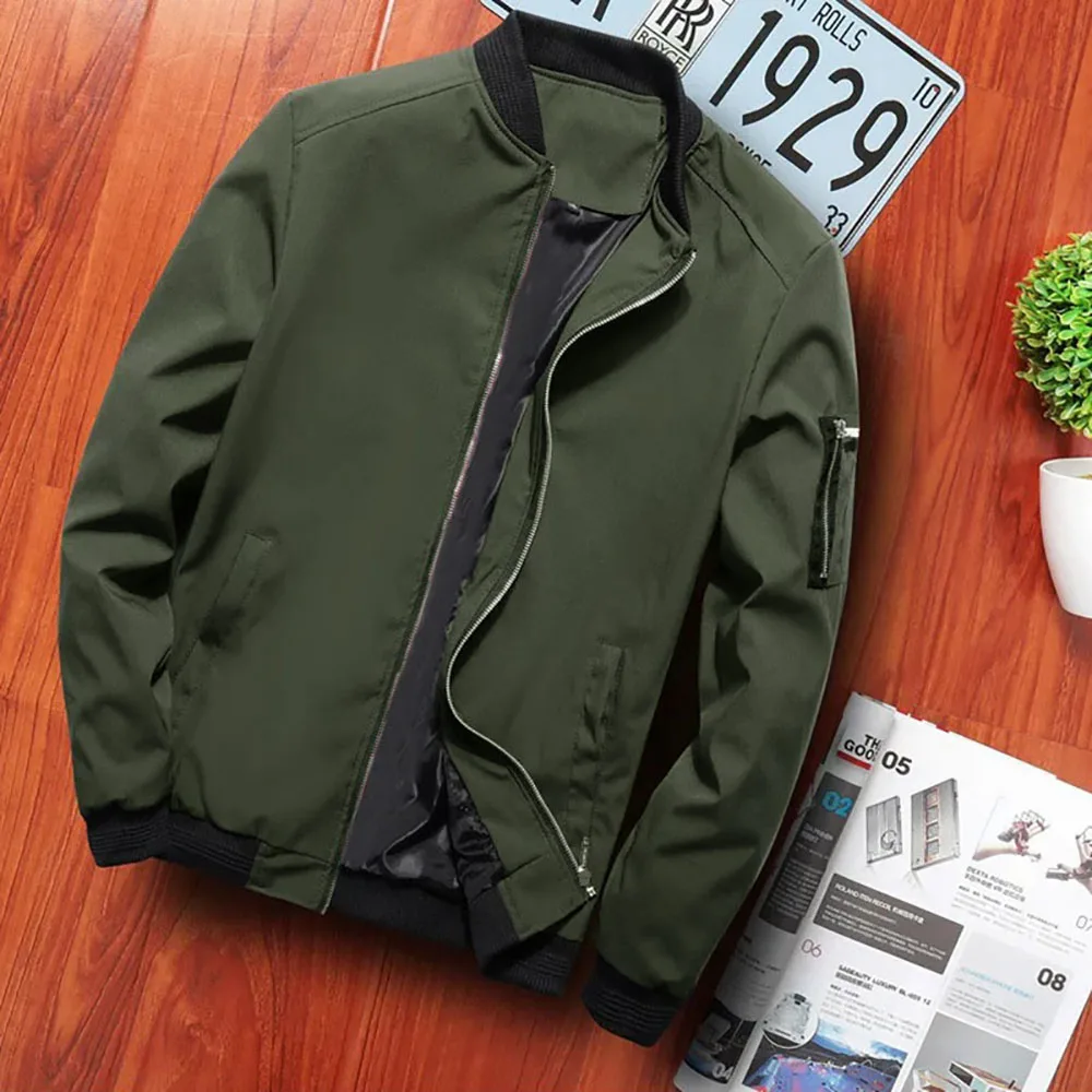 

Men's Casual Jackets Baseball Tops Male Cardigan Jackets for Men Bomber Jacket Outdoor Spring Fall Long Sleeve Coat