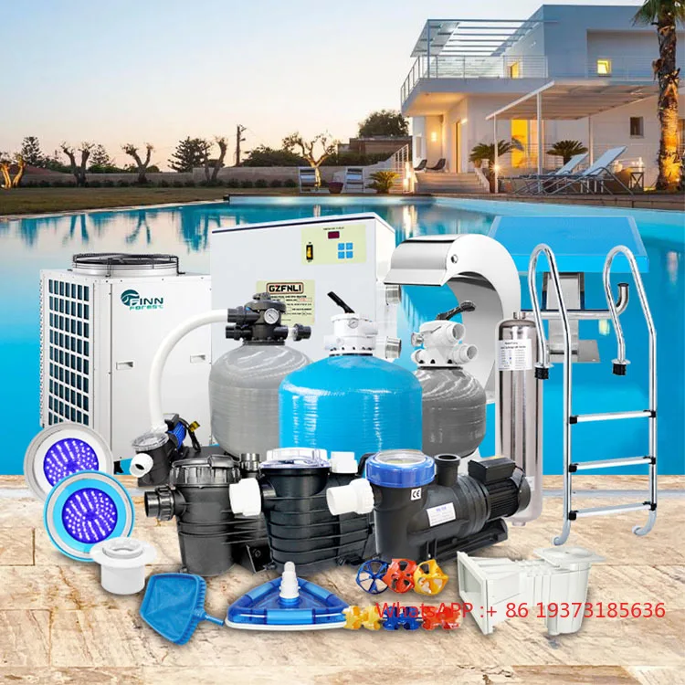 Fenlin Factory Direct Venta al por mayor Conjunto completo de equipos y accesorios para piscinas de acero inoxidable que incluyen luz y escalera para piscinas