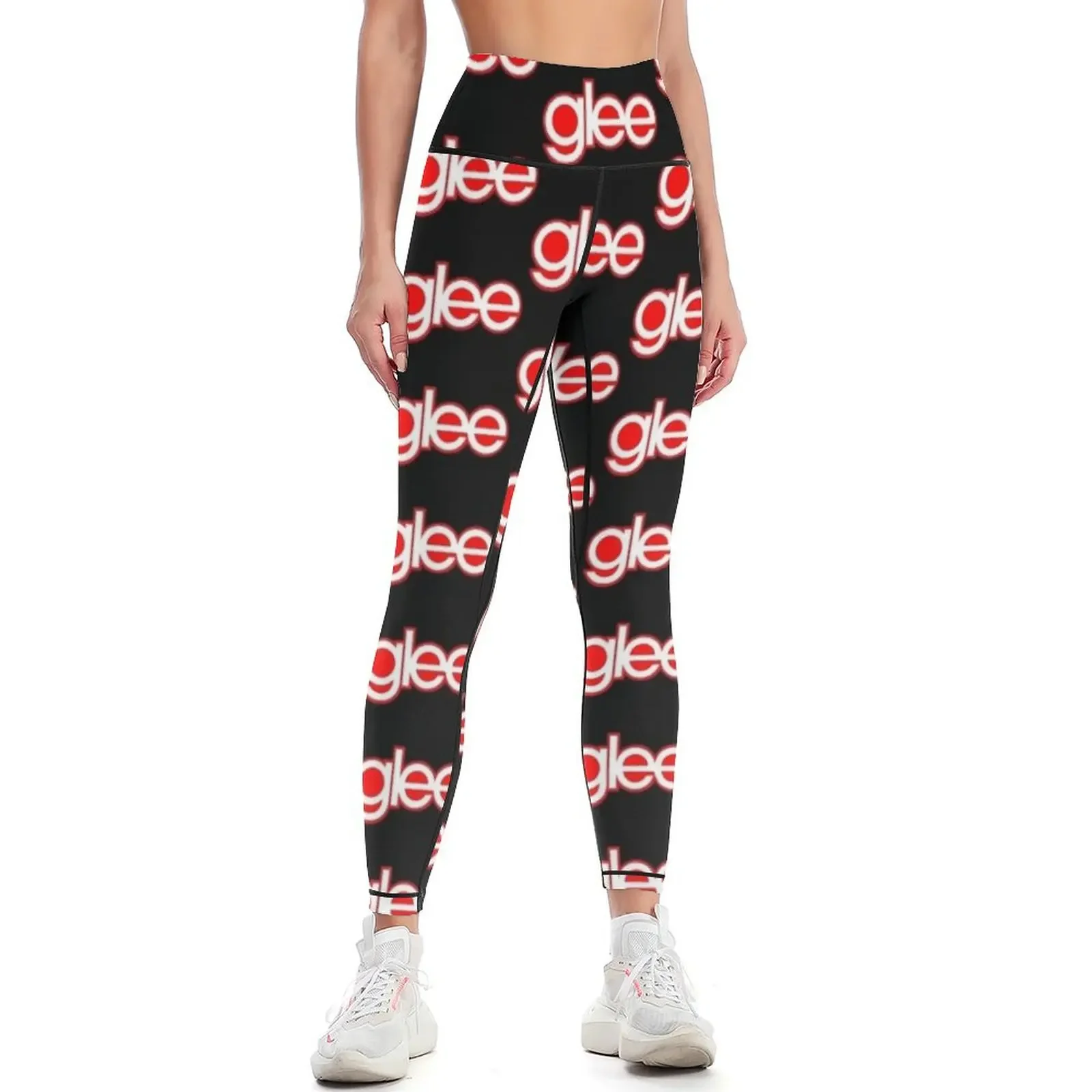 

Glee logo red and white Leggings for girls workout shorts Jogger pants Womens Leggings