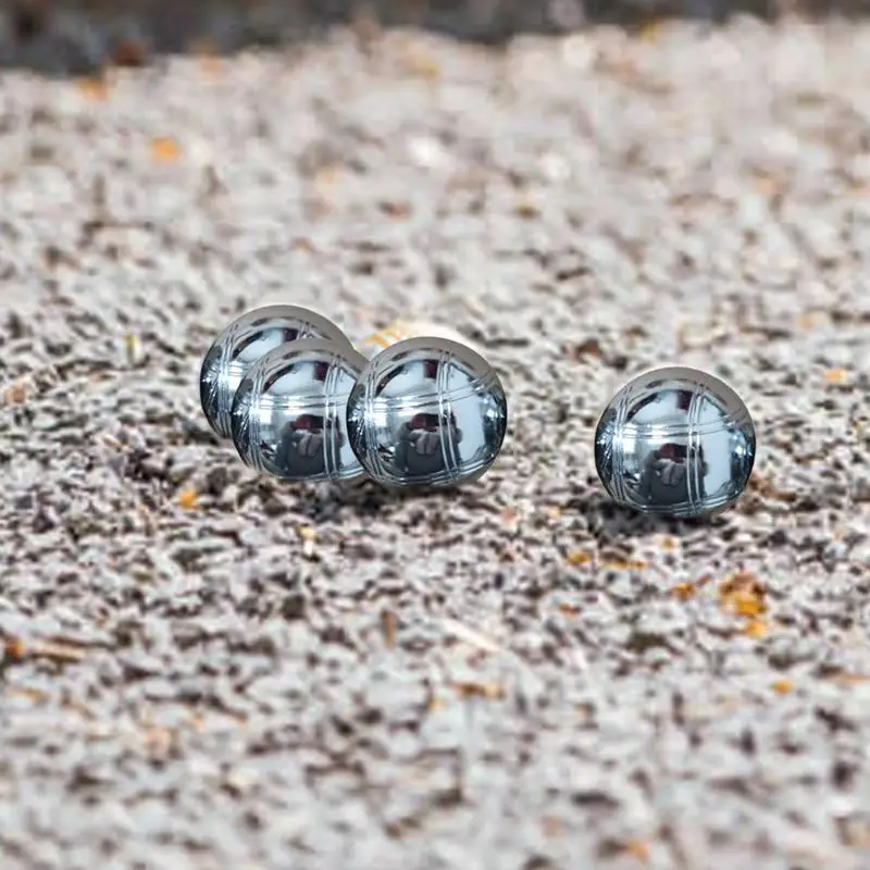 Boules Game Set Engraved Reflective Metal Petanque Unique Elegant Petanque Boules Games For Outdoor Activity Fun