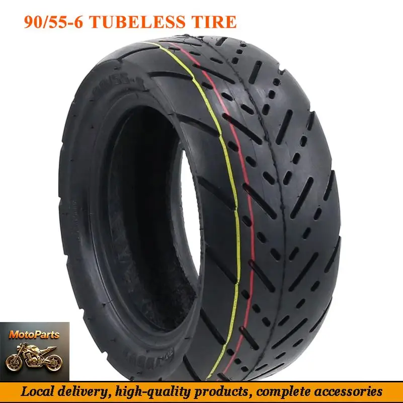 DUELTIGER 10 Inch Vacuum Tire 90/55-6 Tubeless Tire Thicken Inflatable Tyre Scooter Off-road Tires