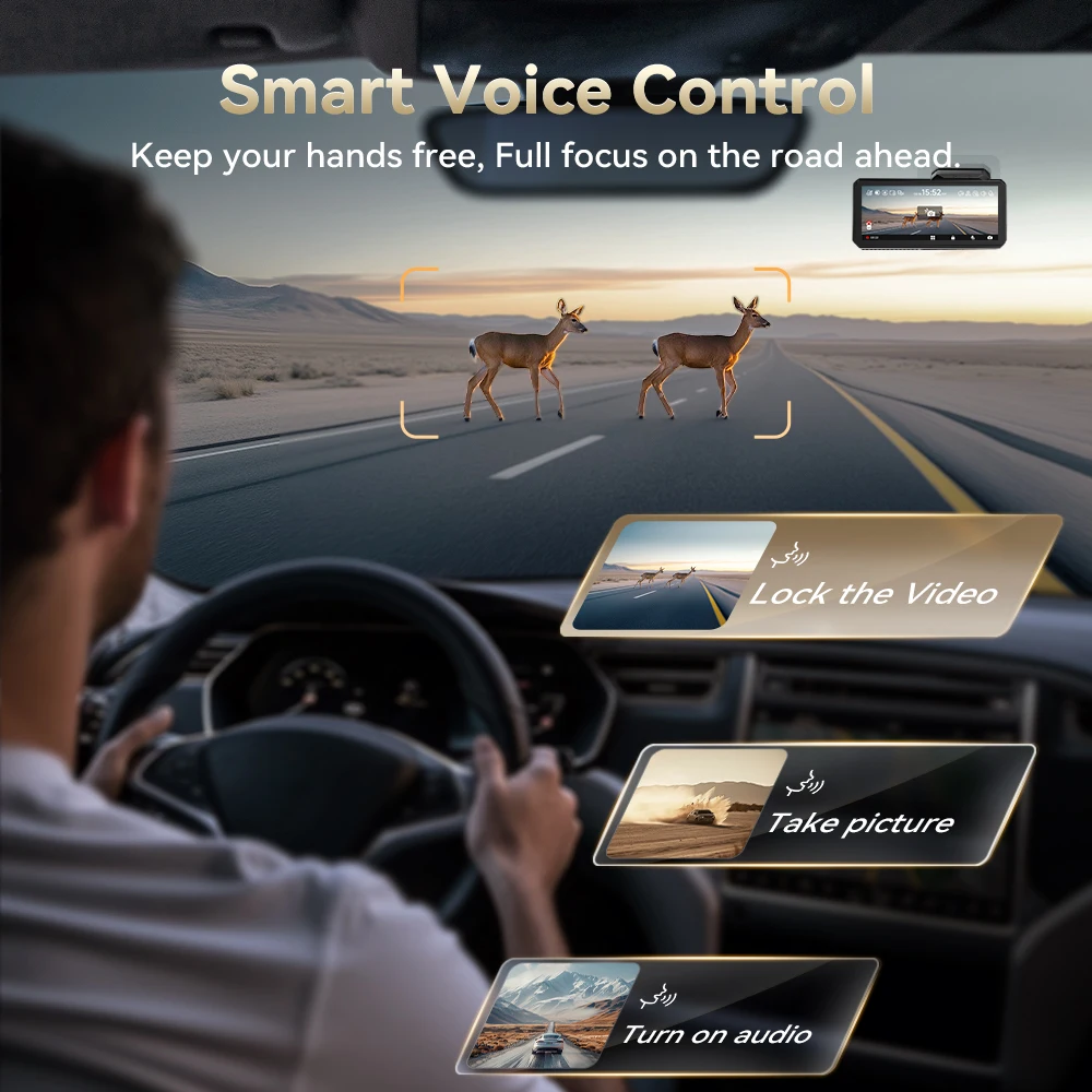 REDTIGER Distributor F77 Nachtsicht Dual 4K Starvis 2 IMX678 Sensor Auto Black Box Dash Kamera vorne und hinten mit WIFI GPS