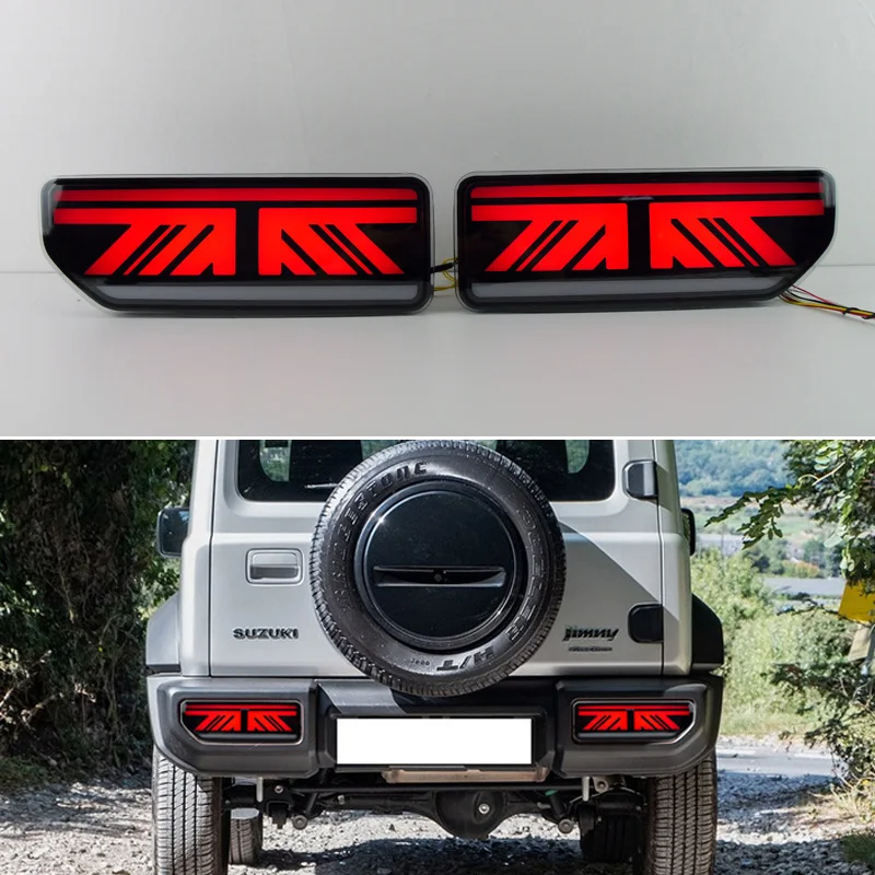 

Car LED Tail Light For Suzuki Jimny IV 2018-2025 Rear Running Light + Brake Lamp + Reverse + Dynamic Turn Signal