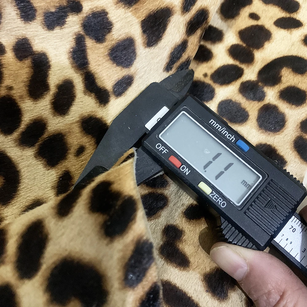 DIY Hand Ledere for Espresso, Leopard Print,Horse Fur Integrated Chrome Gelooid Leer, Hoofd,Laag Koeienhuid, Hand Account, 1.3mm