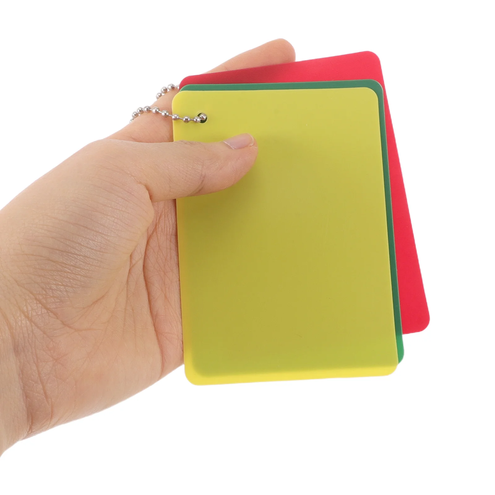 

4 set Soccer Referee Cards Set Red Yellow Green Penalty Cards For Football Hockey Sports Referee Kit Multisport Use Team