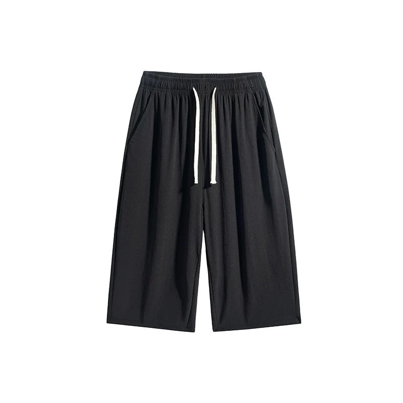 2026 model men's short pants, summer lightweight version, suitable for wearing outside, cool and comfortable wide-leg straight-c