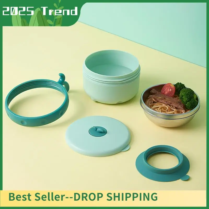 AD33 HOT Stainless Steel Cup Bowl For Infants - Safe And Anti-Fall,Warm Bowl For Mealtime,Rusty Steel Bowl Water Insulated Bowl