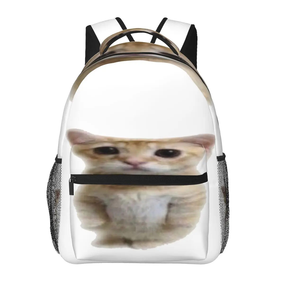 El Gato Standing Cat Meme Backpacks Boys Girls Bookbag Students School Bags Cartoon Kids Rucksack Shoulder Bag Large Capacity