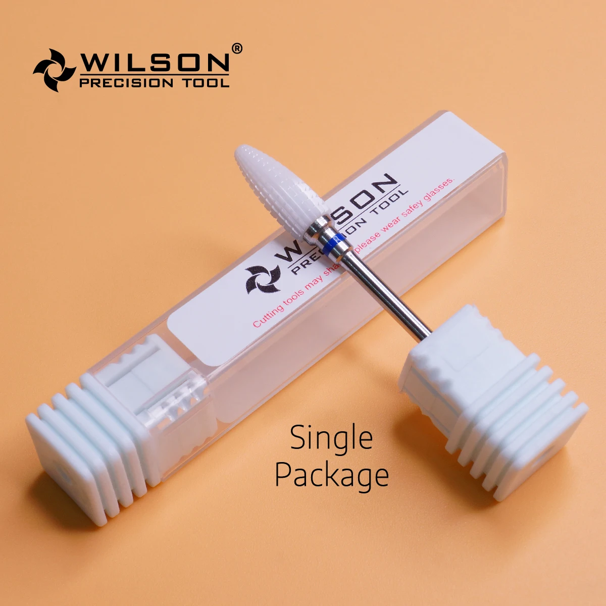 WilsonDental Burs в форме пули-спиральная резка-белая керамика- (6402401-6402601) -циркониевые керамические стоматологические боры