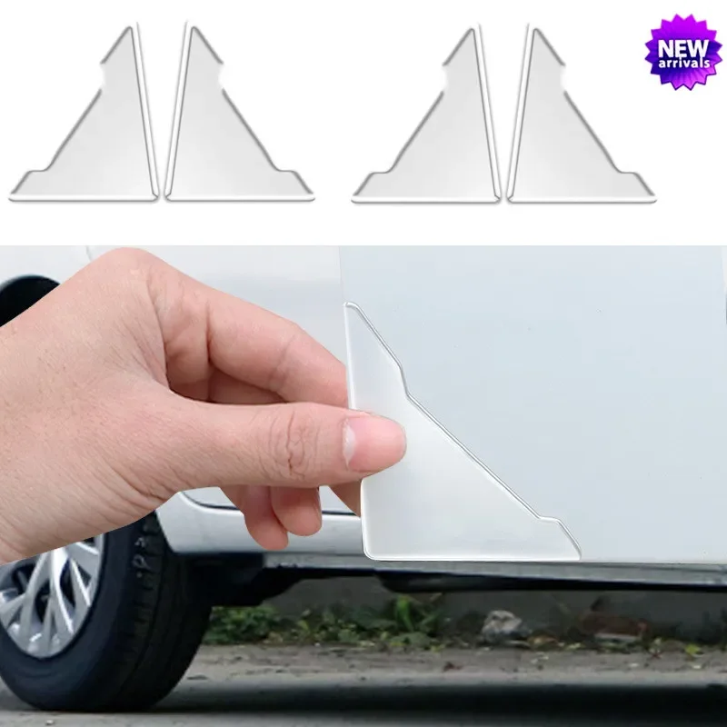 

4 шт. универсальные автомобильные дверные угловые чехлы для предотвращения столкновений, прозрачные силиконовые защитные наклейки против царапин, защитный чехол для двери