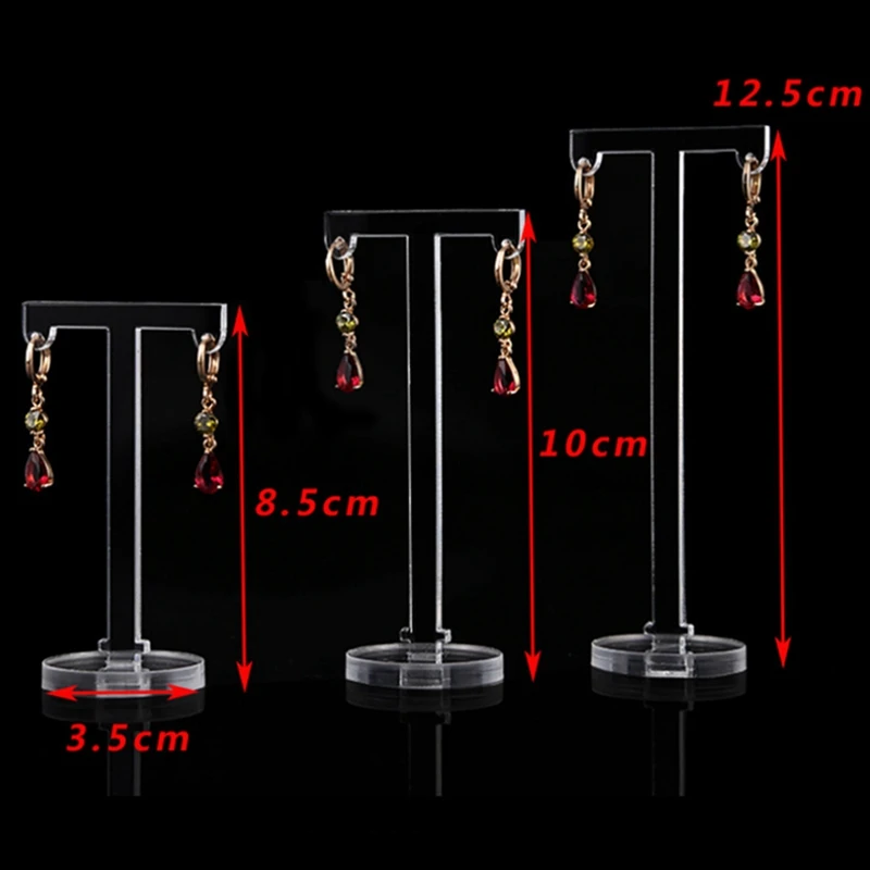 15Pcs Acrylic T Shape Earring Display Earring Holder Earring Stand Jewelry Organizer Earring Jewellery Showing image 6