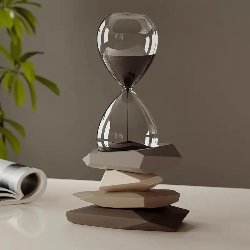 Stone hourglass ornaments, high-end TV wine cabinets, porch home decorations