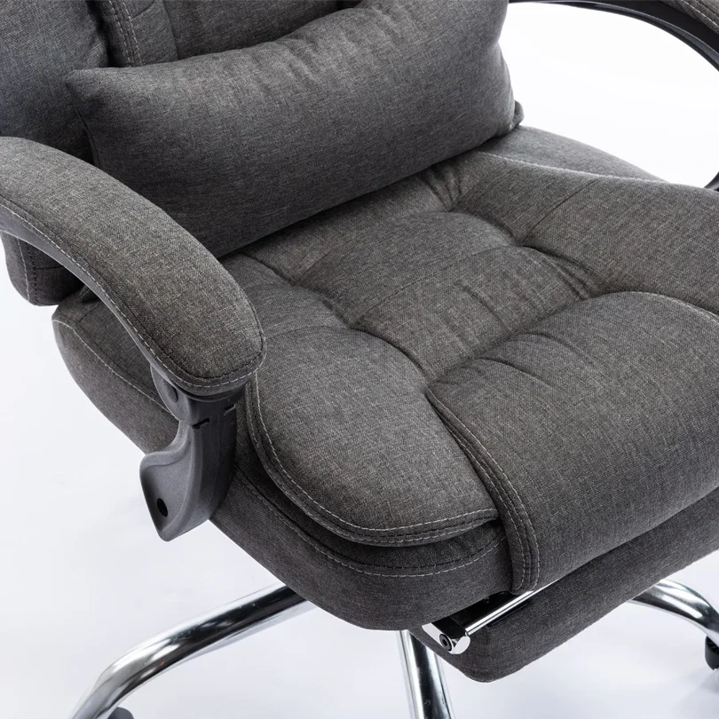 كرسي الكمبيوتر المنزلي القماشي لاستراحة الغداء يمكن الاستلقاء من جلد البقر كرسي مكتب كرسي مريح كرسي البراز تفكيك وغسل #2