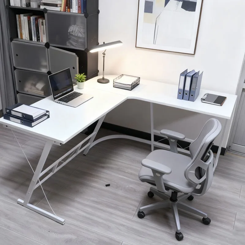 apartment corner space saving writing simple desk Corner L-shaped desktop computer  household small