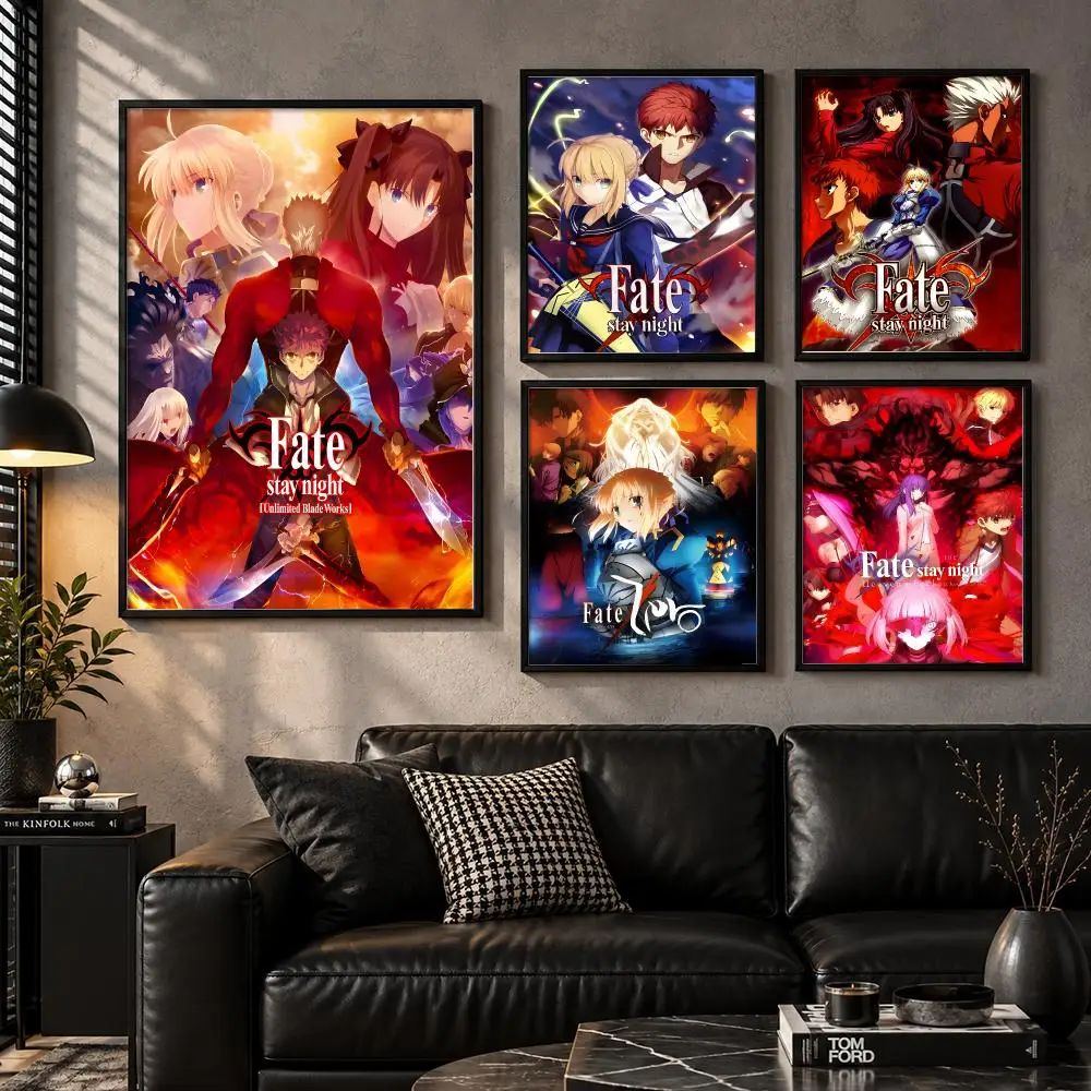 Fate Heroic Spirits Legendary Duels Magic Fantasy Anime Series Poster Aesthetic Unframed Wall Prints for Bedroom & Living Room