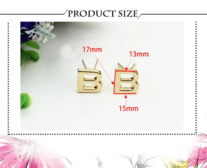 5 Stücke DIY Englisch 26 Buchstaben Metallnieten Klaue Nieten Für Taschen Kleidung Hüte Leder Dekor Alphabete Klaue Niet Handgemachte Handwerk – Detail 4