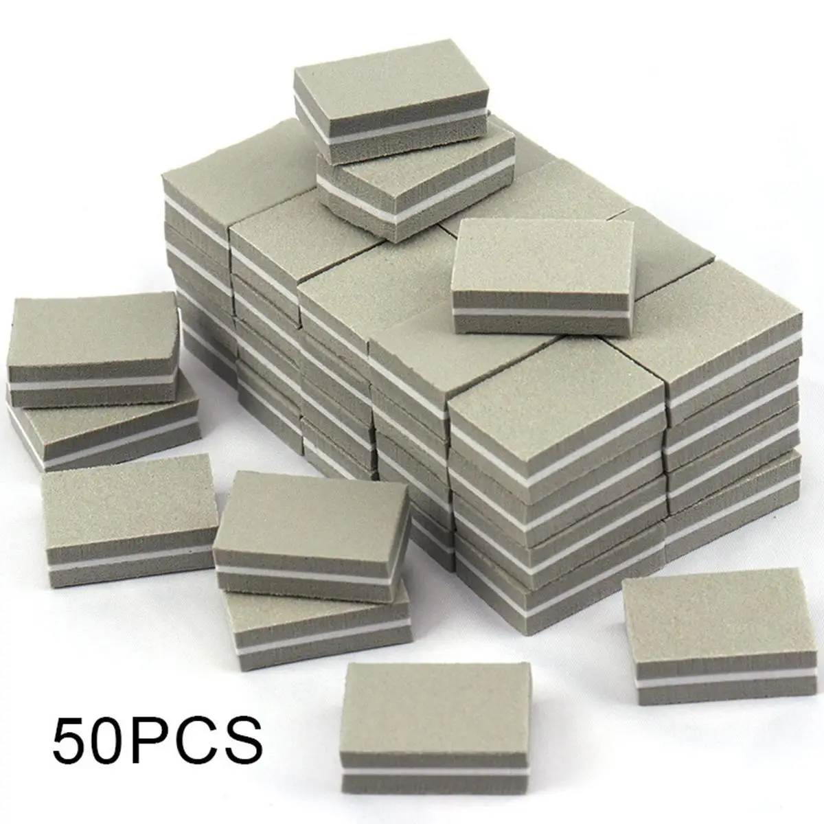 

50pcs/Pack Two-Sided Mini Nail Buffer Block Nail File For For Acrylic And Natural Nails